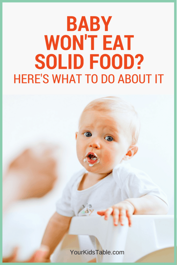 When should I worry about my baby not eating solids?