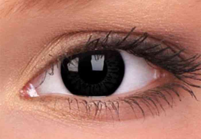 How black Colour is seen by the eye?