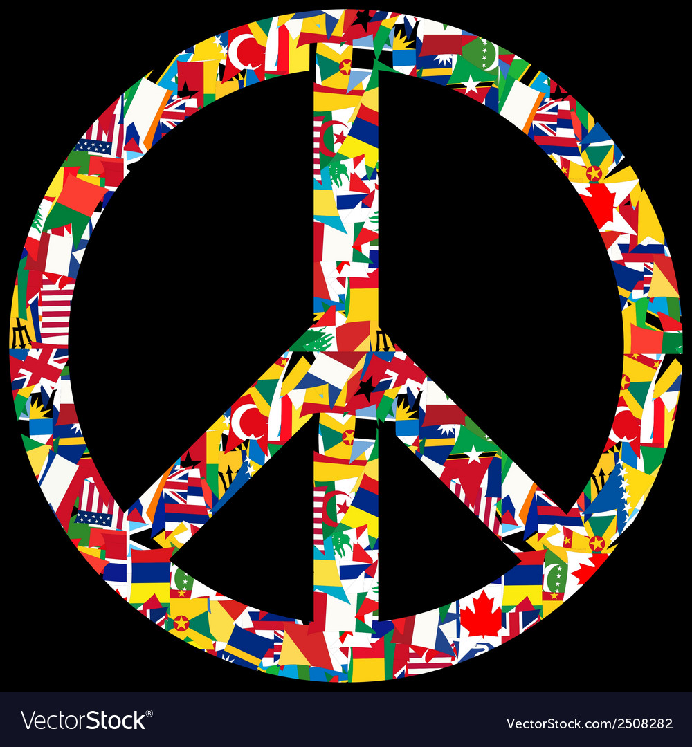 How do you make the peace sign with flags?