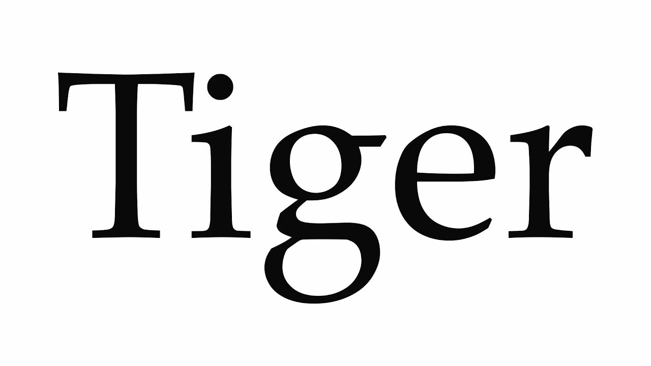 How do you pronounce the name Tiger?
