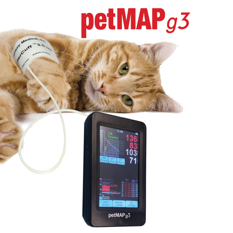 How is petmap used to measure blood pressure?