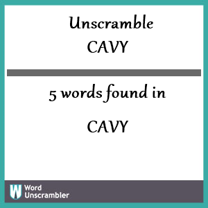 Is Cavy a Scrabble word?