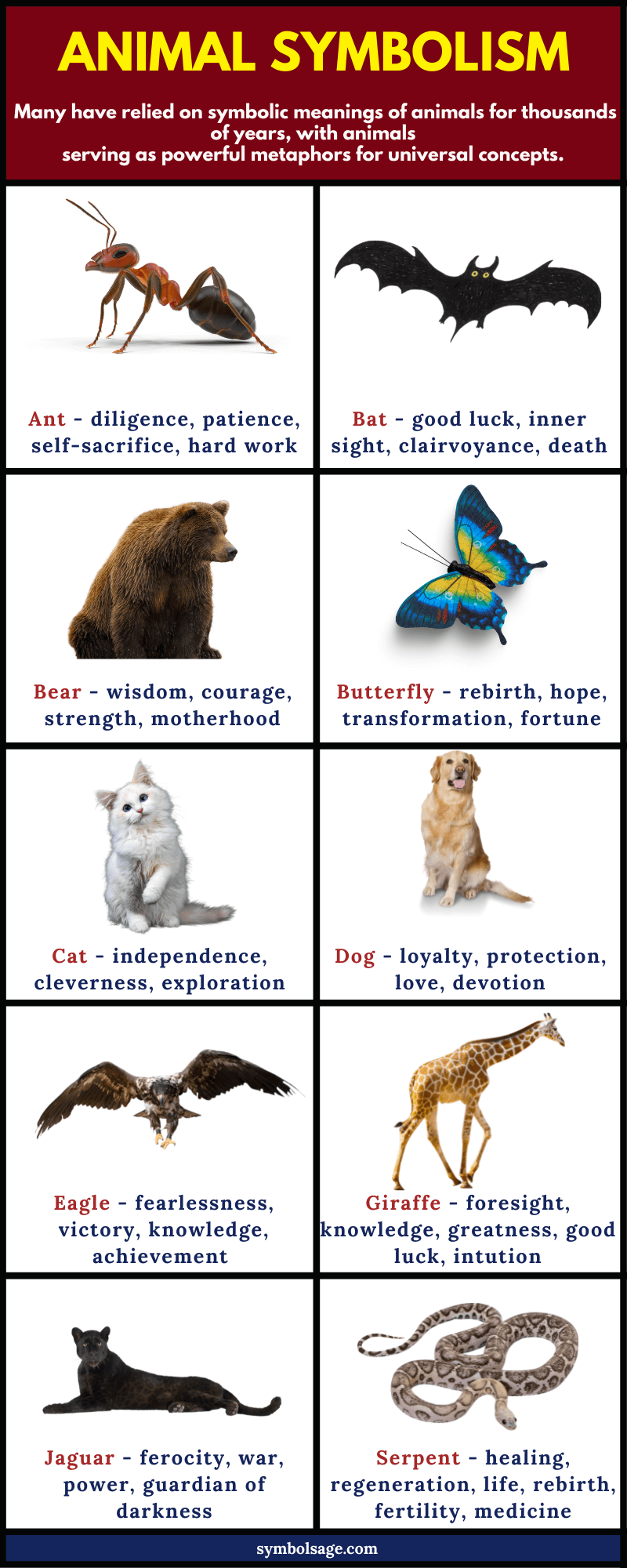 What animals symbolize peace and hope?