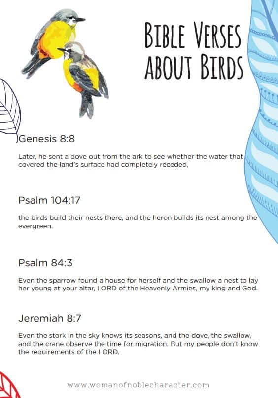 What does a sparrow represent biblically?