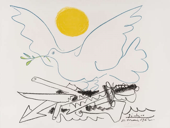 What does Pablo Picasso's Colombe au soleil mean?