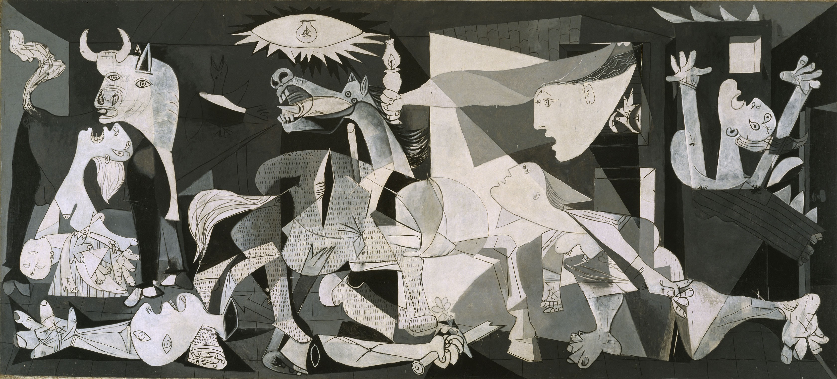 What does the horse represent in Pablo Picasso's painting?
