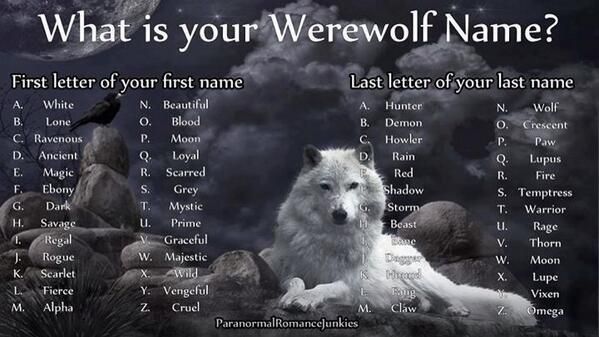 What is a good name for a boy werewolf?
