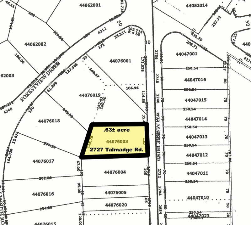 What is a parcel number on a property map?