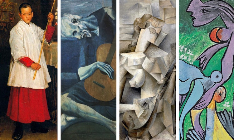 What was Picasso's first painting style?