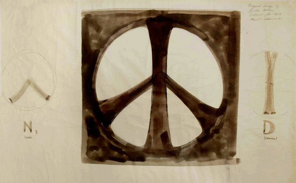 When was the first peace sign made?