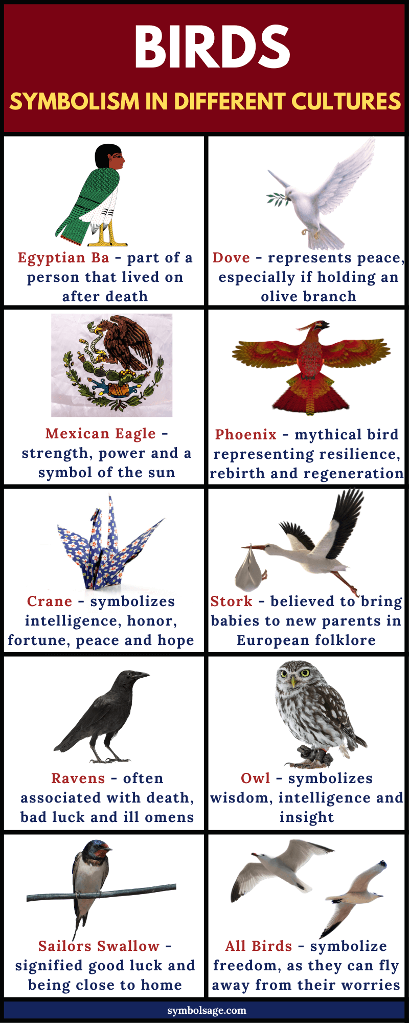 Which bird is a symbol of good fortune?